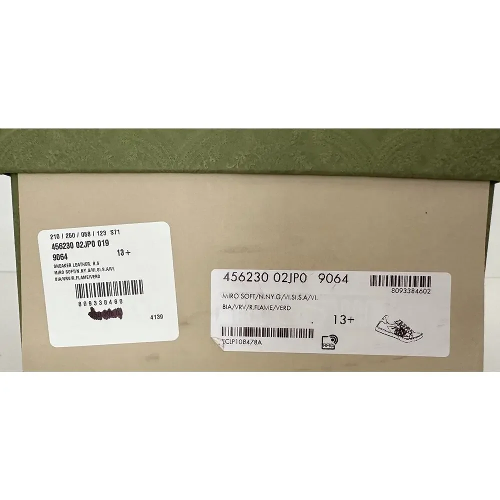 Gucci Men's Soft White Snake dSneakers 14.5 US (Gucci 13.5) 456230 IT NIB